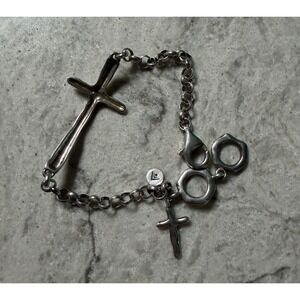 Silpada In Good Faith 925 Sterling Silver Cross Link Bracelet B2896
